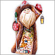 Santa with torch in the night