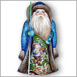 Santa in blue coat