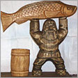 Fishman with cask